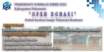 PJS Pohuwato Gelar Aksi Galang Peduli Banjir Tilamuta 