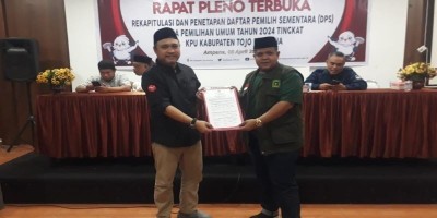 KPU Touna Gelar Rapat Pleno Terbuka Rekapitulasi Penetapan DPS Pemilu 2024