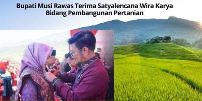 Bupati Musi Rawas Terima Satyalencana Wira Karya Bidang Pembangunan Pertanian 