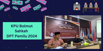 KPU Bolmut Sahkah DPT Pemilu 2024