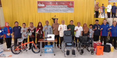 Pemda Pohuwato Terima Bantuan Atensi Bagi Penyandang Disabilitasdari dari Balai Sentra Tumuo Tuo Manado 
