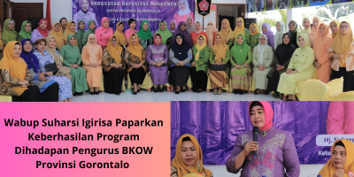 Wabup Suharsi Igirisa Paparkan Keberhasilan Program Dihadapan Pengurus BKOW Provinsi Gorontalo 