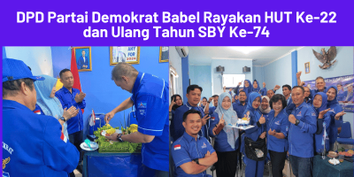 DPD Partai Demokrat Babel Rayakan HUT Ke-22 dan Ulang Tahun SBY Ke-74