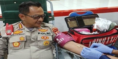 Peringati HUT Humas Polri Ke-72, Bid Humas Polda Gorontalo Gelar Donor Darah Bersama Wartawan