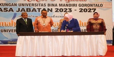 Wabup Suharsi Igirisa Hadiri Pelantikan Rektor dan Pejabat Universitas Bina Mandiri Gorontalo
