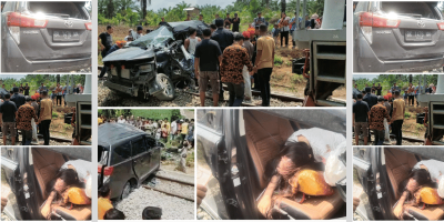 Di Tebing Tinggi Mobil vs Kereta Api, Satu Orang Tewas