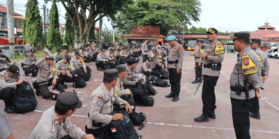 Polres Poso Gelar Apel Pengecekan Perlengkapan Pengamanan TPS untuk Pemilu 2024