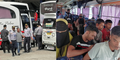 Tim Gabungan Ram Chek Hentikan 93 Pengungsi Rohingya di Terminal Tipe A Kota Langsa