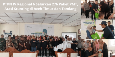 PTPN IV Regional 6 Salurkan 276 Paket PMT, Atasi Stunting di Aceh Timur dan Tamiang